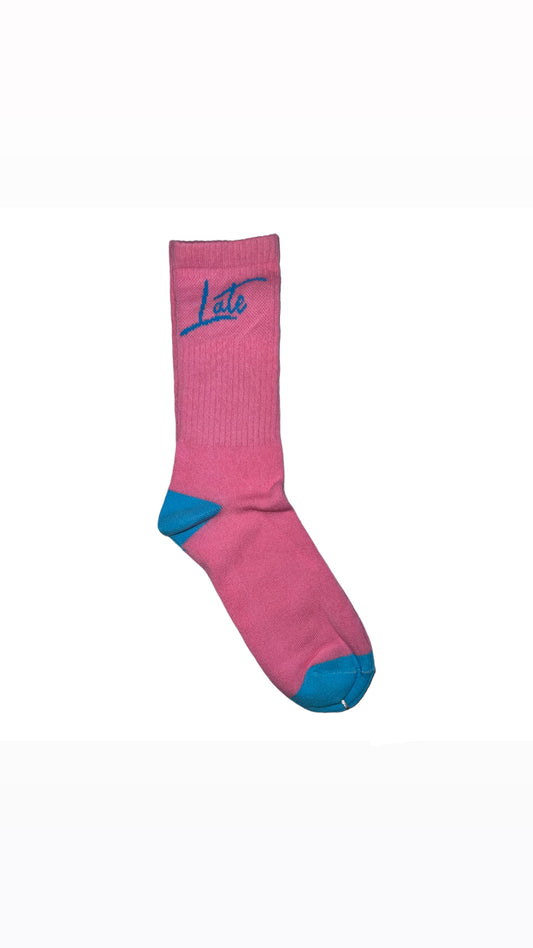 Cotton Candy 🍭 Pink & Blue “LOGO” Patch Socks